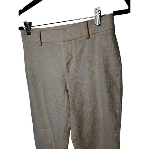 Club Monaco Peach Pink Texutred Straight Leg Pants Size 0 Trouser Dress Pants - Picture 6 of 10